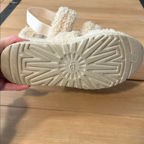 UGG Oh Fluffita 9.5 Geniune Slingback Platform Sheepskin Curly Slipper - Picture 4 of 5